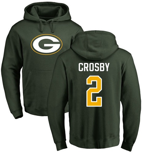 Green Bay Packers Green #2 Crosby Mason Name And Number Logo Nike NFL Pullover Hoodie